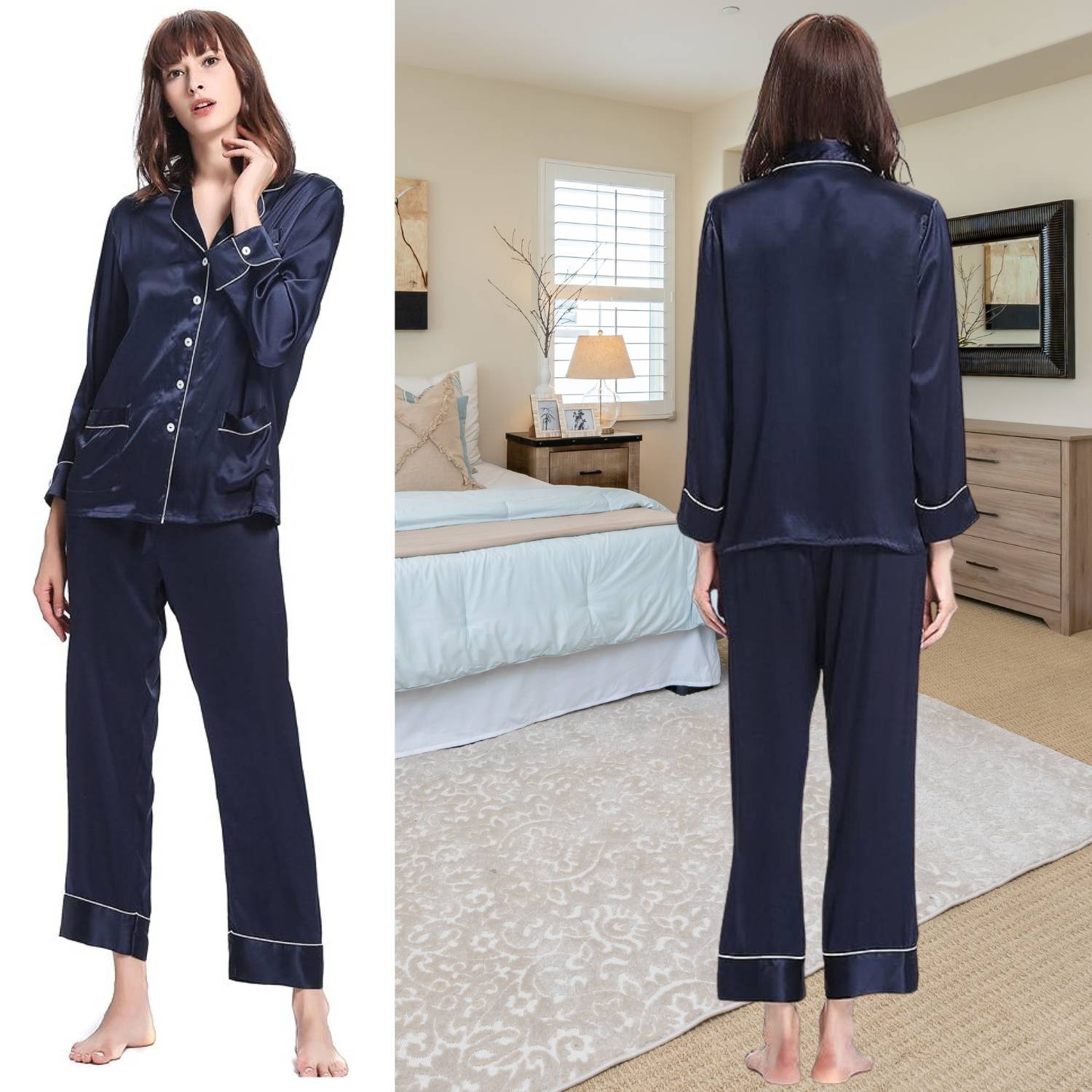 Mulberry Silk Long Pyjama Set: image 3