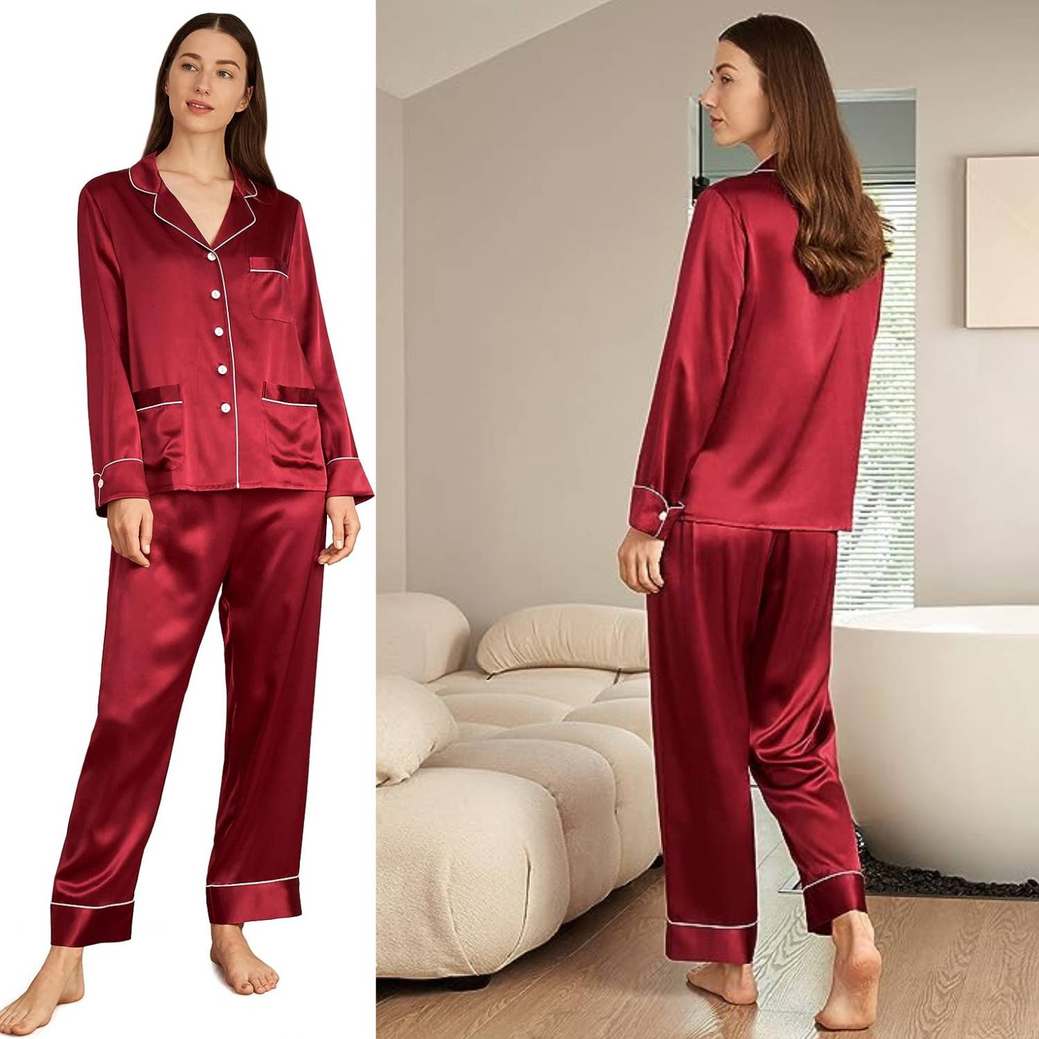 Mulberry Silk Long Pyjama Set: image 5