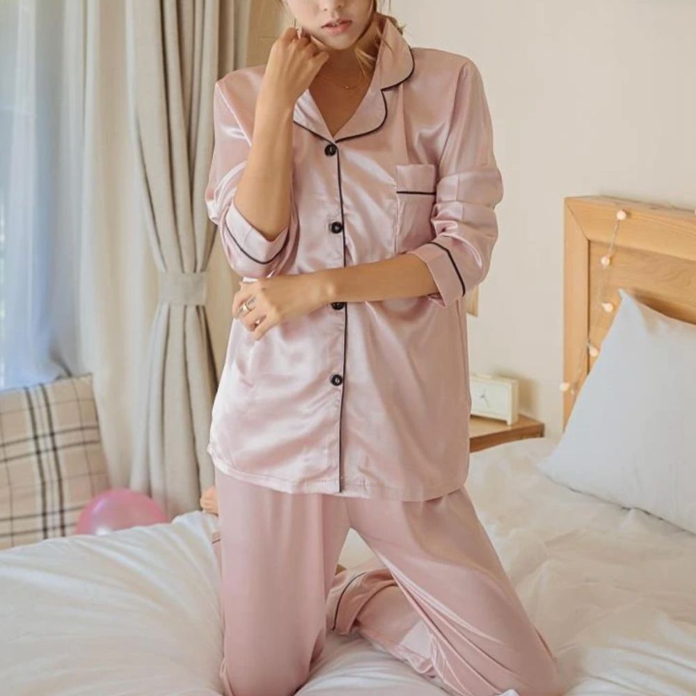 Satin Silk Long PJ Set: image 8