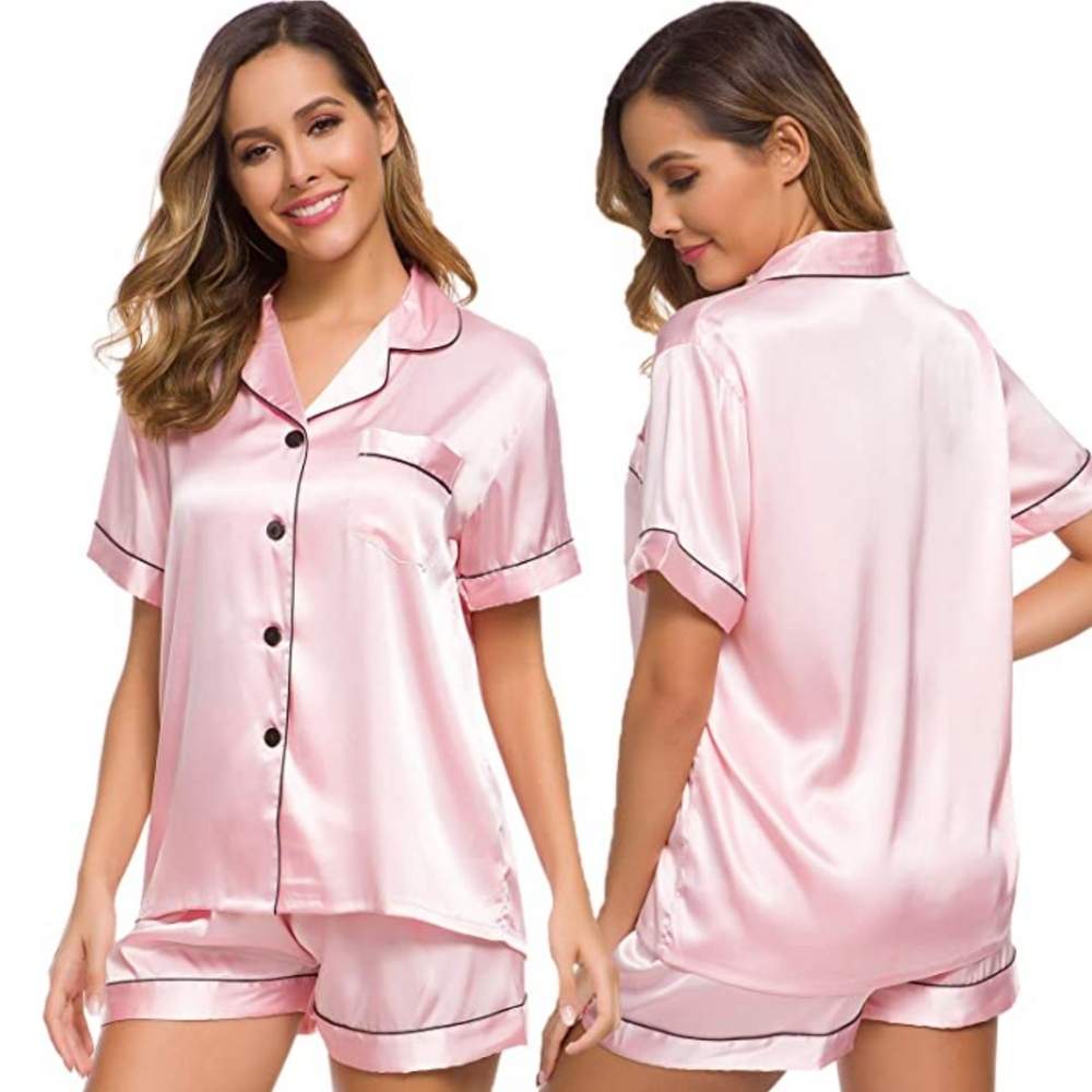Womens Silk Satin Pyjamas: image 5