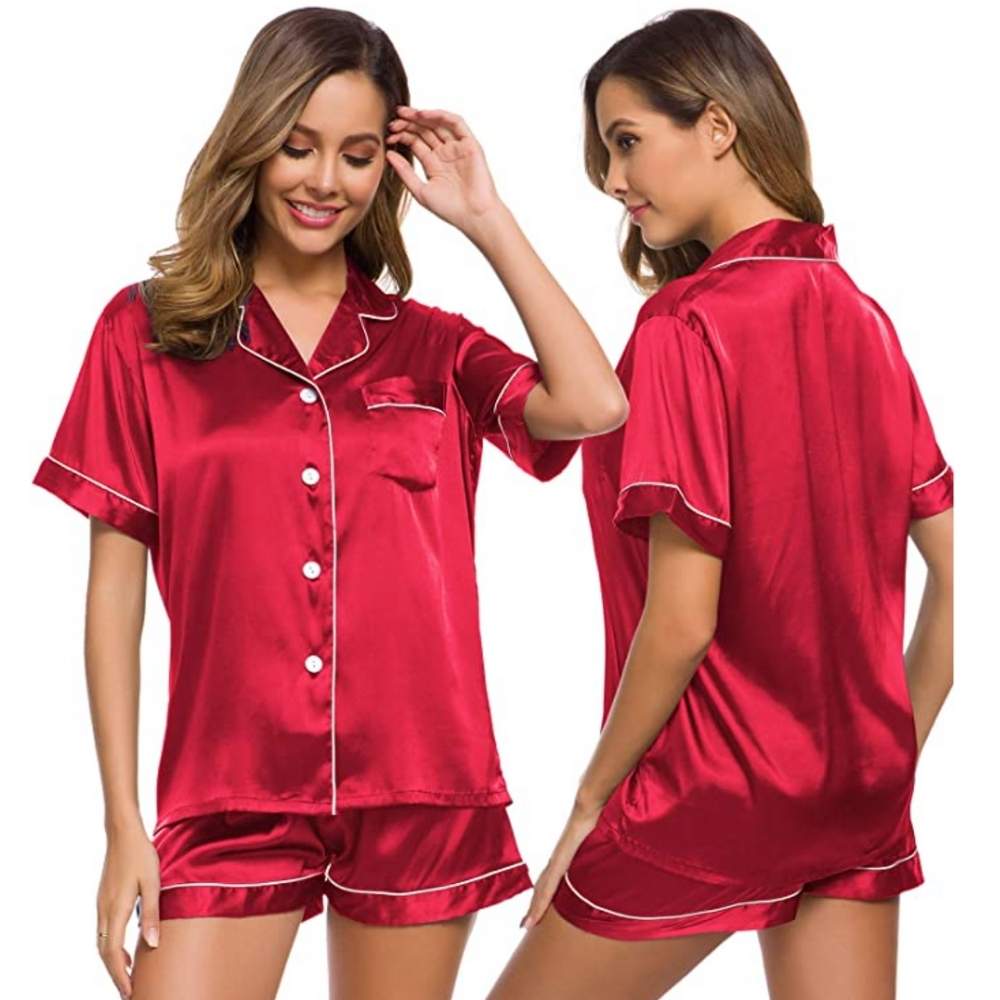 Womens Silk Satin Pyjamas: image 6